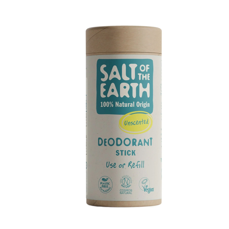 Salt of the Earth Unscented Deodorant Stick - Use or Refill 75g